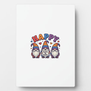 Vintage Pride Month Gnome Rainbow Shirt Design_1 Plaque