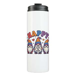 Vintage Pride Month Gnome Rainbow Shirt Design_1 Thermal Tumbler
