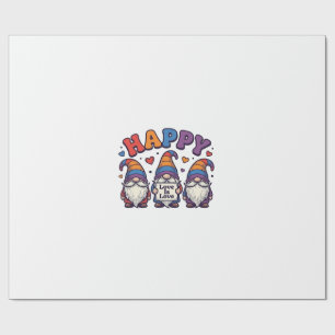 Vintage Pride Month Gnome Rainbow Shirt Design_1 Wrapping Paper