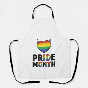 Vintage Pride Month Horned Heart Shirt Design_1 Apron