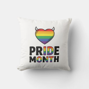 Vintage Pride Month Horned Heart Shirt Design_1 Cushion
