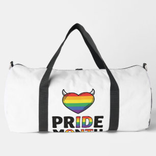 Vintage Pride Month Horned Heart Shirt Design_1 Duffle Bag