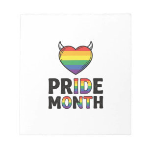 Vintage Pride Month Horned Heart Shirt Design_1 Notepad