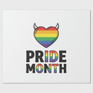 Vintage Pride Month Horned Heart Shirt Design_1 Wrapping Paper