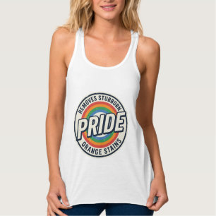 Vintage Pride Protest Rainbow Badge Vector Design_ Singlet