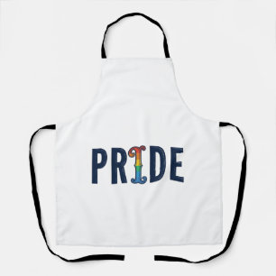 Vintage Pride Rainbow Lettering T-Shirt Design_1 Apron