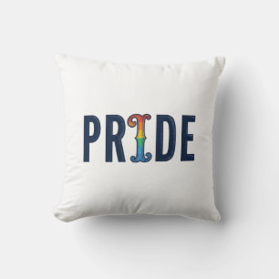 Vintage Pride Rainbow Lettering T-Shirt Design_1 Cushion