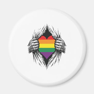Vintage Pride Torn Shirt Vector Design_1 Magnet