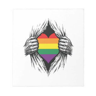 Vintage Pride Torn Shirt Vector Design_1 Notepad