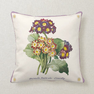Vintage Primula Auricula - Cowslip Pillow