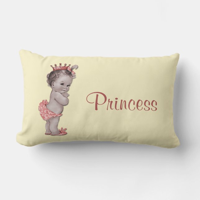 Vintage Princess Baby Lumbar Cushion (Front)