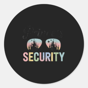 Vintage Princess Security Protection Matching Fami Classic Round Sticker