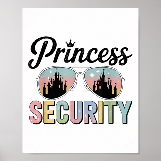 Vintage Princess Security Protection Matching Fami Poster (Front)