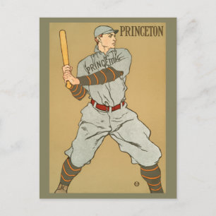Vintage Princeton Baseball Player by Penfield Postcard