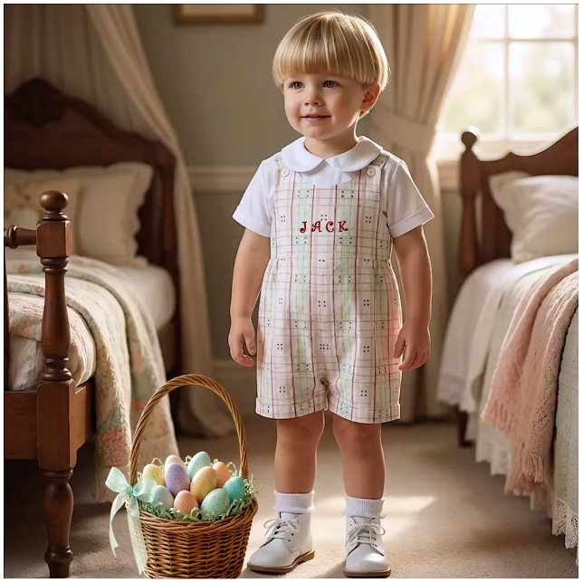 Vintage Print Mauvy Mint Cotton Fabric (This is the perfect light-airy plaid fabric for Easter wear, spring table linens, & cut-n-sew crafts)