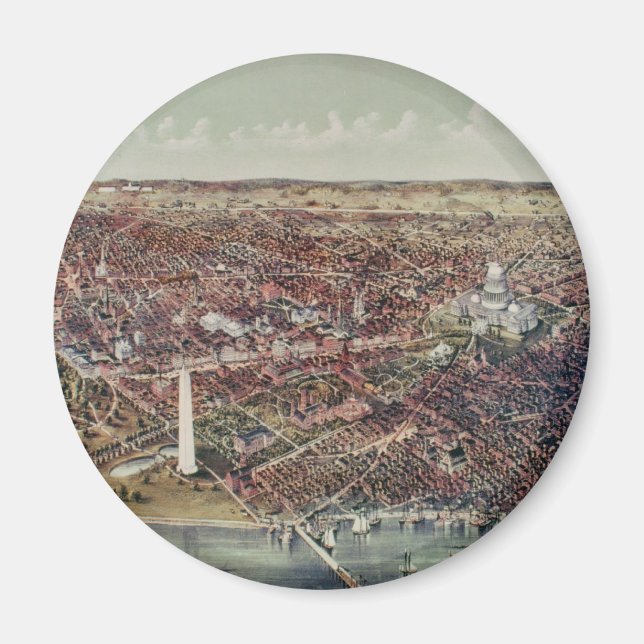 Vintage Print of Washington, D.C. Magnet (Front)