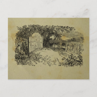 Vintage Print Postcard