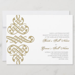 Vintage Printers Ornament Swirl - Wedding Invites