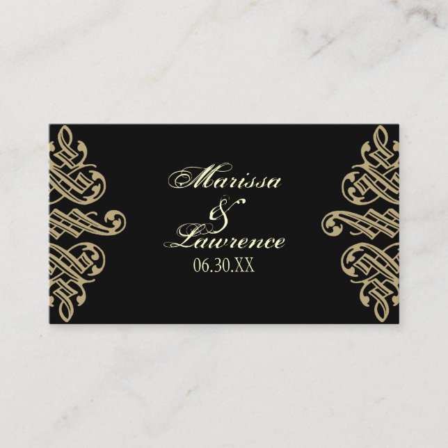 Vintage Printers Ornament Table Seating Cards (Front)