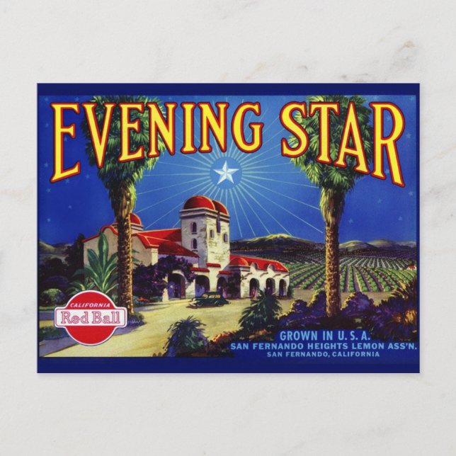 Vintage Produce Crate Label Postcard (Front)