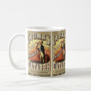 Vintage Product Label Art, Crumb's Pocket Inhaler Coffee Mug