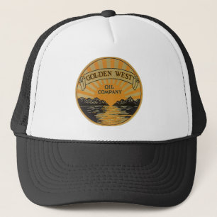 Vintage Product Label Art, Golden West Oil Company Trucker Hat