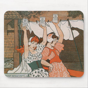 Vintage Product Label Art Pearline Modern Cleanser Mouse Pad