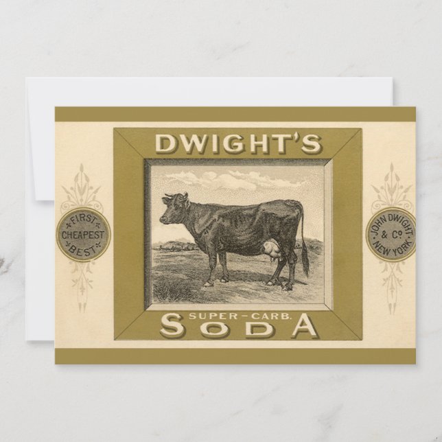 Vintage Product Label, Dwight's Bicarbonated Soda (Front)