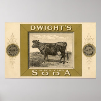 Vintage Product Label, Dwight's Bicarbonated Soda Poster