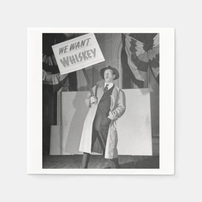 Vintage Prohibition Beer, Vintage Retro1930 Napkin (Front)