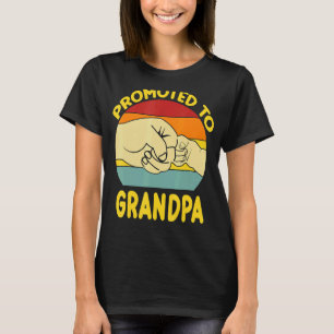 Vintage Promoted To Grandpa Daddy Father Day T-Shirt