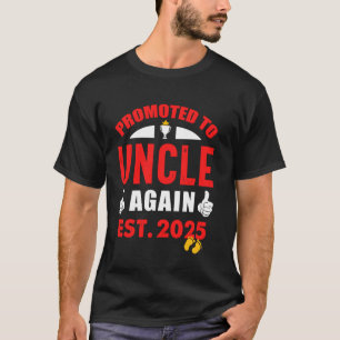 Vintage Promoted to Uncle Again 2025 Pregnancy Ann T-Shirt