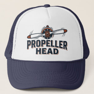 Vintage Propeller Head Aviation Trucker Hat