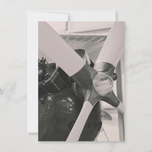 Vintage Propeller Plane Photographic Print. Invitation