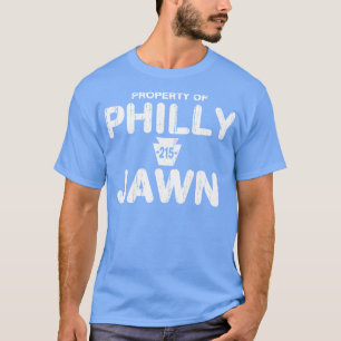 Vintage Property of PHILLY JAWN 215 Philadelphia C T-Shirt
