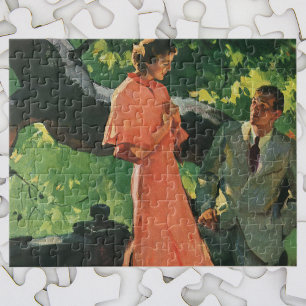 Vintage Proposal; Will You Marry Me? Jigsaw Puzzle