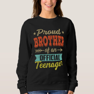 Vintage Proud Brother Official Teenager 13th Bday  Sweatshirt