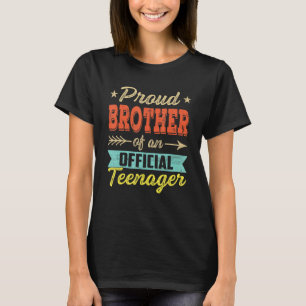 Vintage Proud Brother Official Teenager 13th Bday  T-Shirt