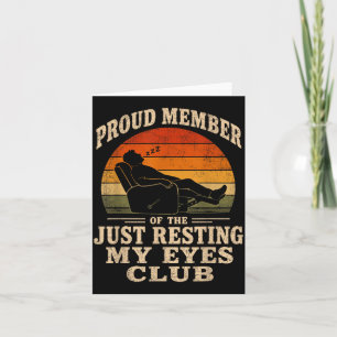 Vintage Proud Member Of The Resting Eyes Club Dad Card
