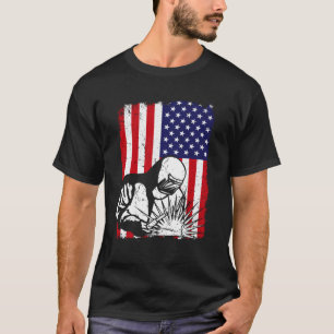 Vintage Proud Welding Welder Father s Day USA Amer T-Shirt