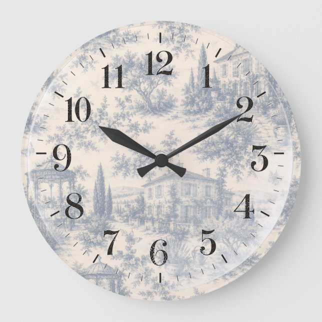 vintage provence pattern  large clock (Front)