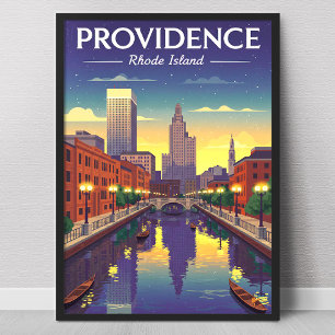 Vintage Providence Rhode Island Poster