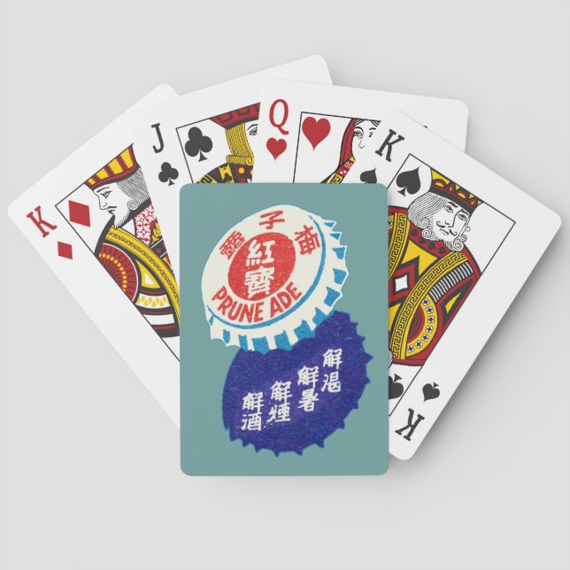 Vintage Prune Juice Playing Cards (Back)