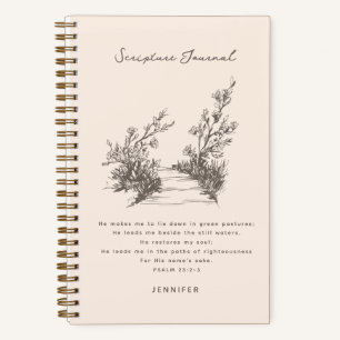 Vintage Psalm 23 Personalised Scripture Journal