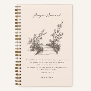 Vintage Psalm 23 Personalized Prayer Journal