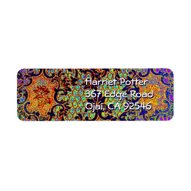 Vintage Psychedelic Wallpaper Floral Pattern (Front)