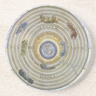 Vintage Ptolemaic Planisphere by Andreas Cellarius Coaster