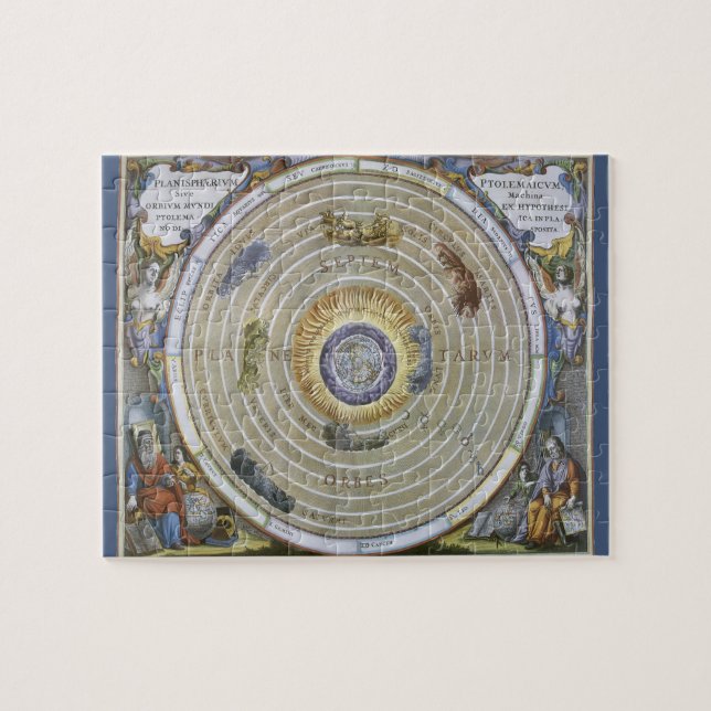 Vintage Ptolemaic Planisphere by Andreas Cellarius Jigsaw Puzzle (Horizontal)
