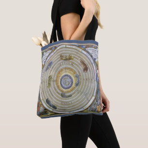 Vintage Ptolemaic Planisphere by Andreas Cellarius Tote Bag