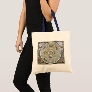 Vintage Ptolemaic Planisphere by Andreas Cellarius Tote Bag